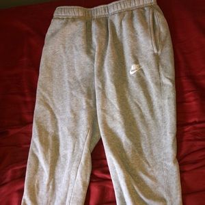 Grey Nike sweatpants